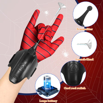 Flustime Spider Web Shooter 3.0 magnetic tip setup for secure web launches.