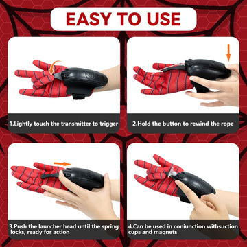 Flustime Spider Web Shooter 3.0 retract button for quick, knot-free resets.