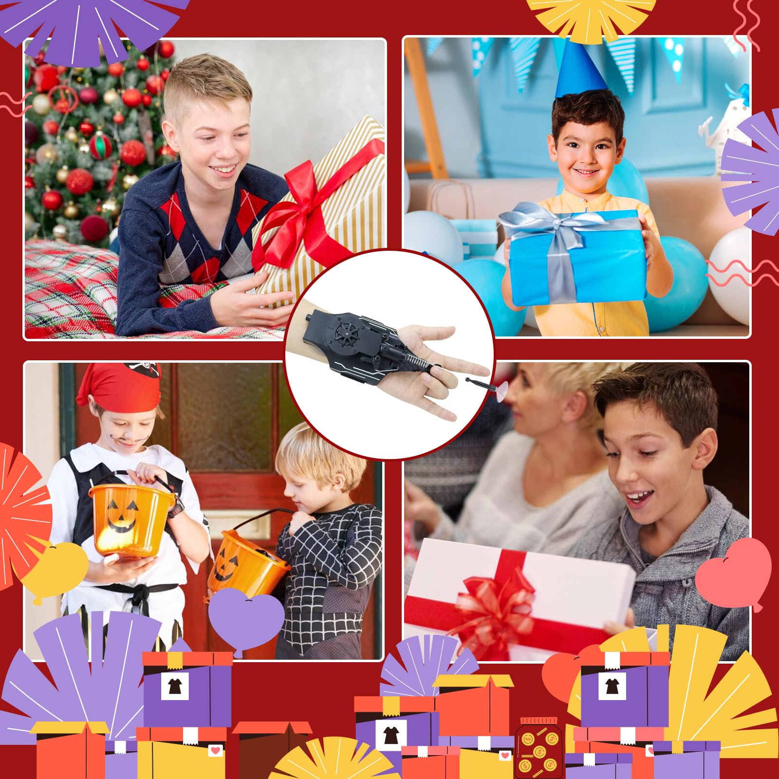 Flustime Spider Web Shooter packaging displays gift-ready design and color options