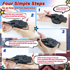Flustime Spider Web Shooter suction cups on wall show versatile surface use