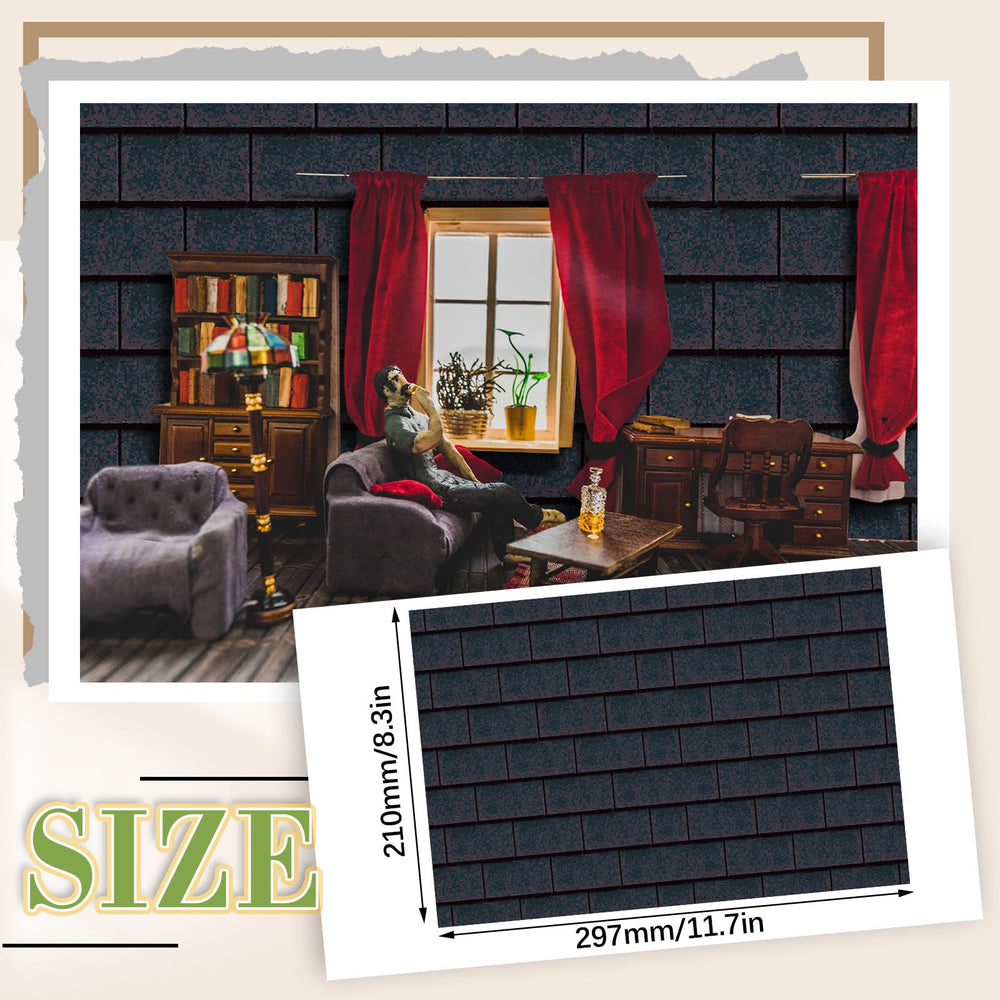 Flutesan dollhouse flooring self-adhesive for quick customization