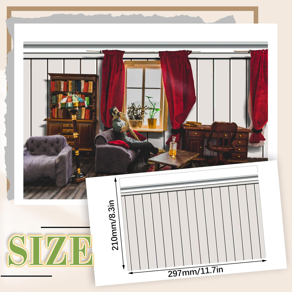 Flutesan dollhouse flooring texture provides a classic look and easy customization.