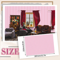 Flutesan dollhouse flooring textured paper for a realistic mini floor.