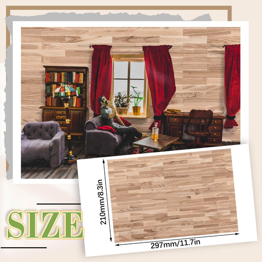 Flutesan dollhouse flooring texture close-up with rustic wood look