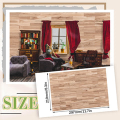 Flutesan dollhouse flooring texture close-up with rustic wood look