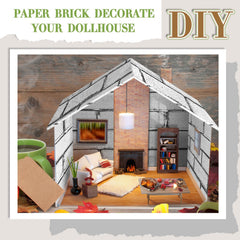 Flutesan peel-and-stick back enables quick, mess-free dollhouse upgrades