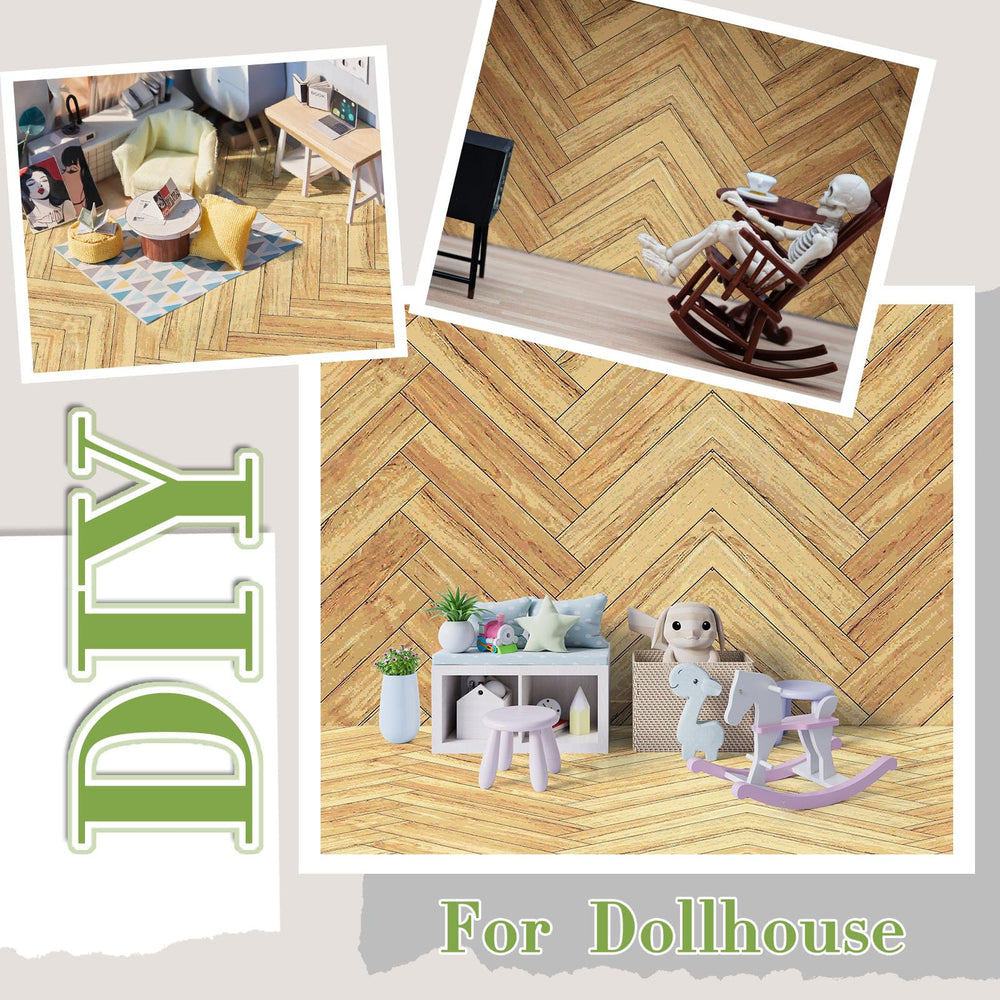 Flutesan dollhouse wallpaper with easy-peel backing enables quick redecoration.