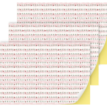 Flutesan pink flower dollhouse wallpaper with easy peel-and-stick installation.