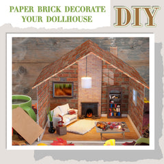 Flutesan red clinker wallpaper sheet easy peel backing for quick repositioning.