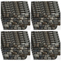 Flutesan stone-pattern wallpaper sheet adds rustic realism to miniature rooms.