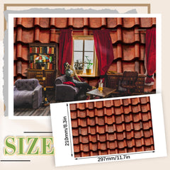 Flutesan wallpaper dollhouse 8-27x11-69 inch sheet offers versatile redesign options.