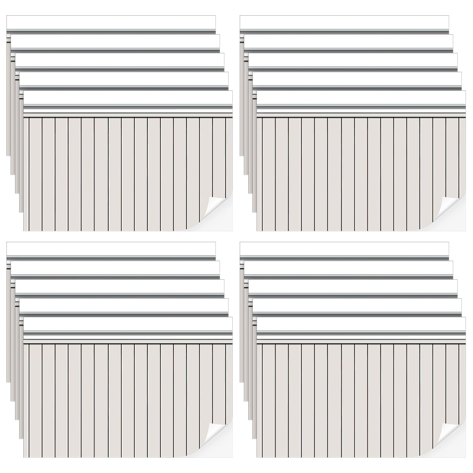 Flutesan wood paneled wall sheet adds realistic texture for dollhouse decor.