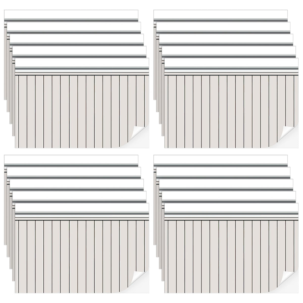 Flutesan wood paneled wall sheet adds realistic texture for dollhouse decor.