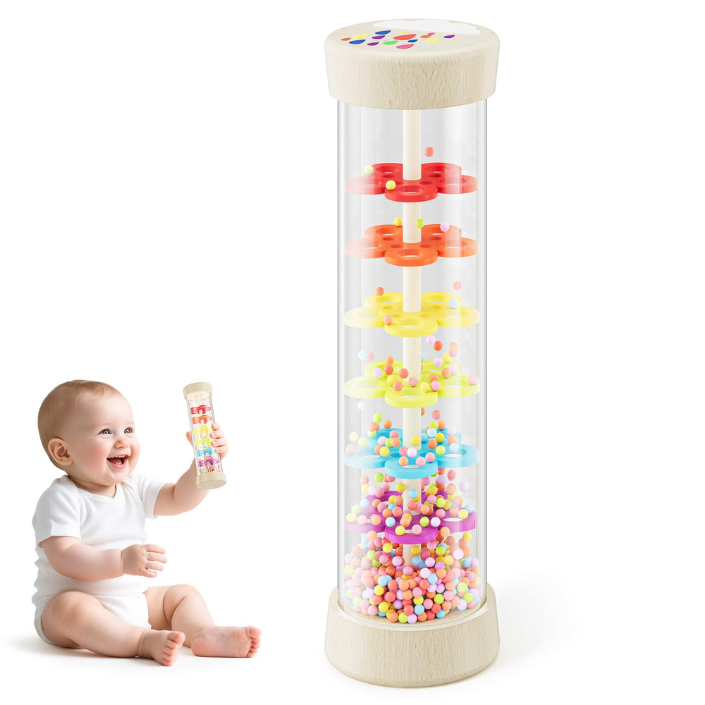 Flwedora Rainmaker Toy, gift-ready packaging for baby gifts.