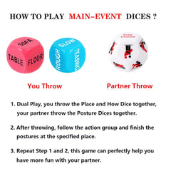 Fly-Love couples dice set closeup shows durable, non-toxic acrylic for lasting fun