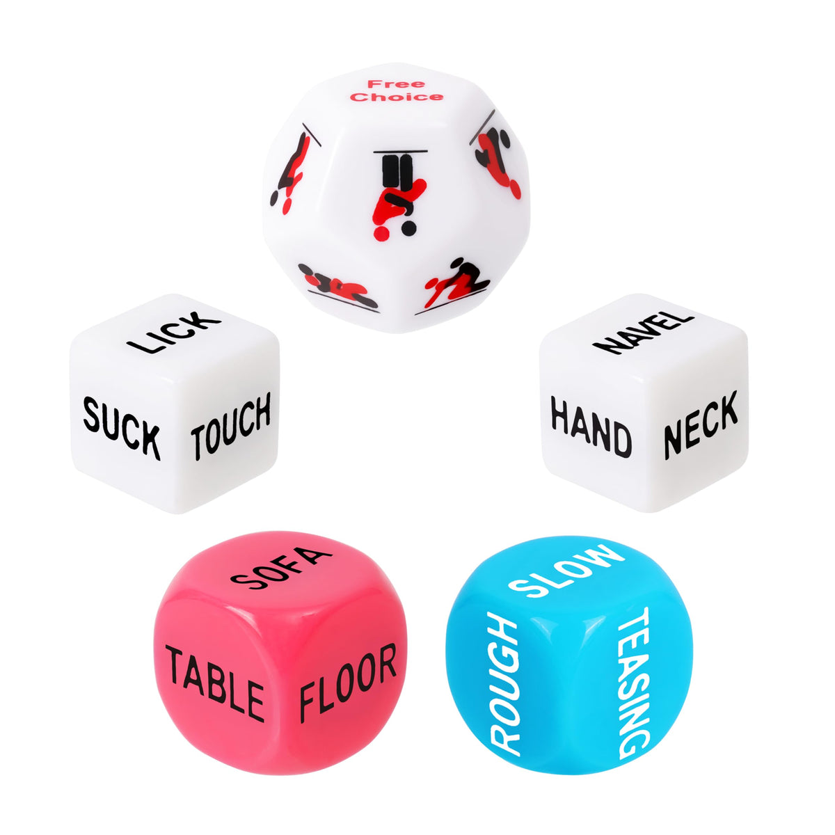 Fly-Love romantic naughty dice set packaging, a playful gift idea