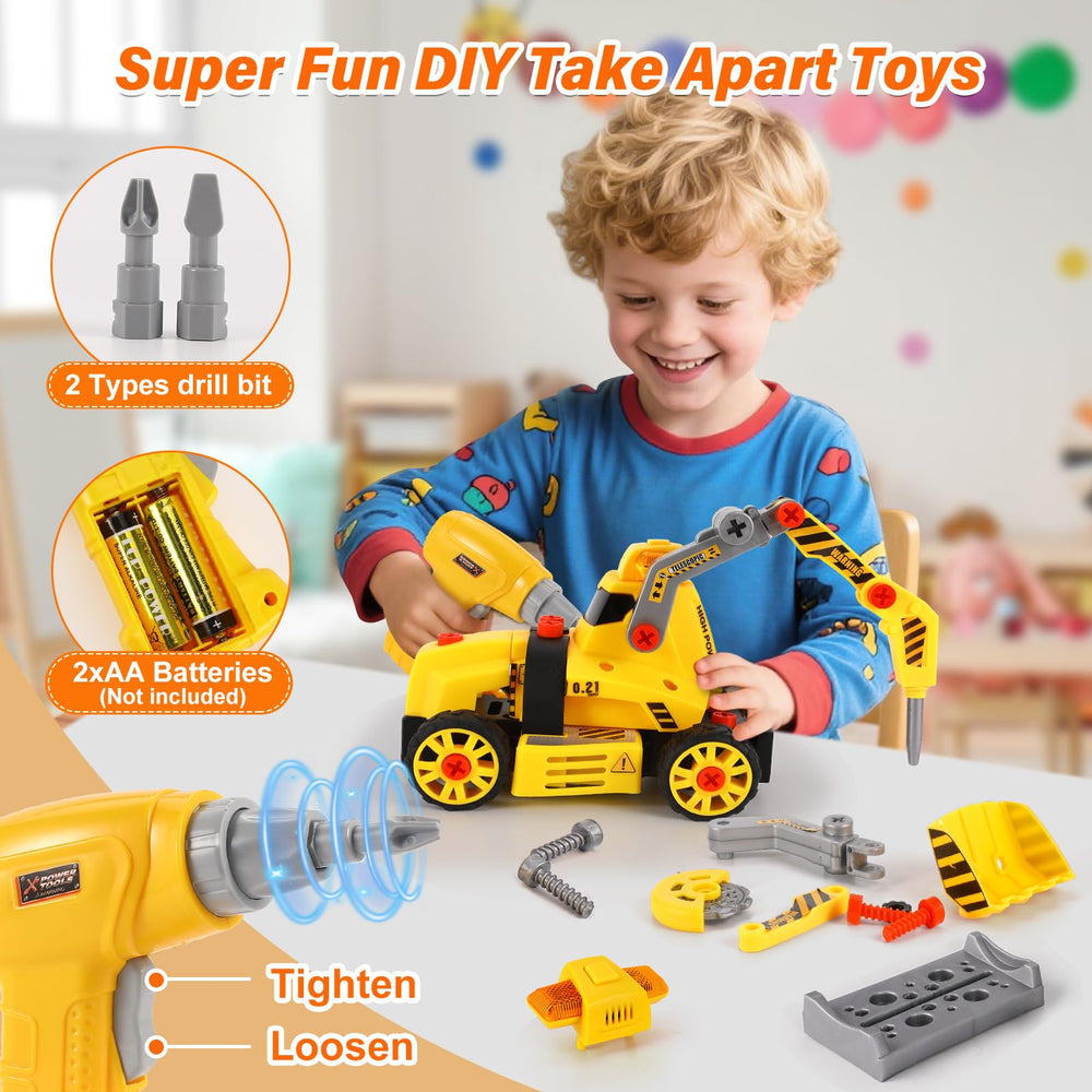 FLY2SKY buildable construction trucks for imaginative play