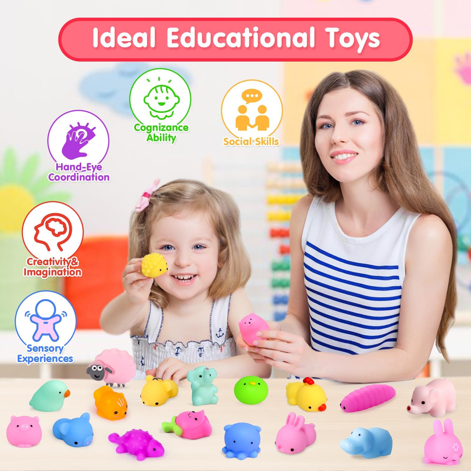 Fly2Sky mochi squishies bunny—cute animal friend for party favors and rewards.