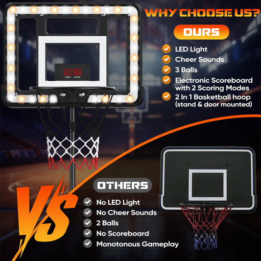 FlyBakiz adjustable-height hoop stand lets growing players practice comfortably.