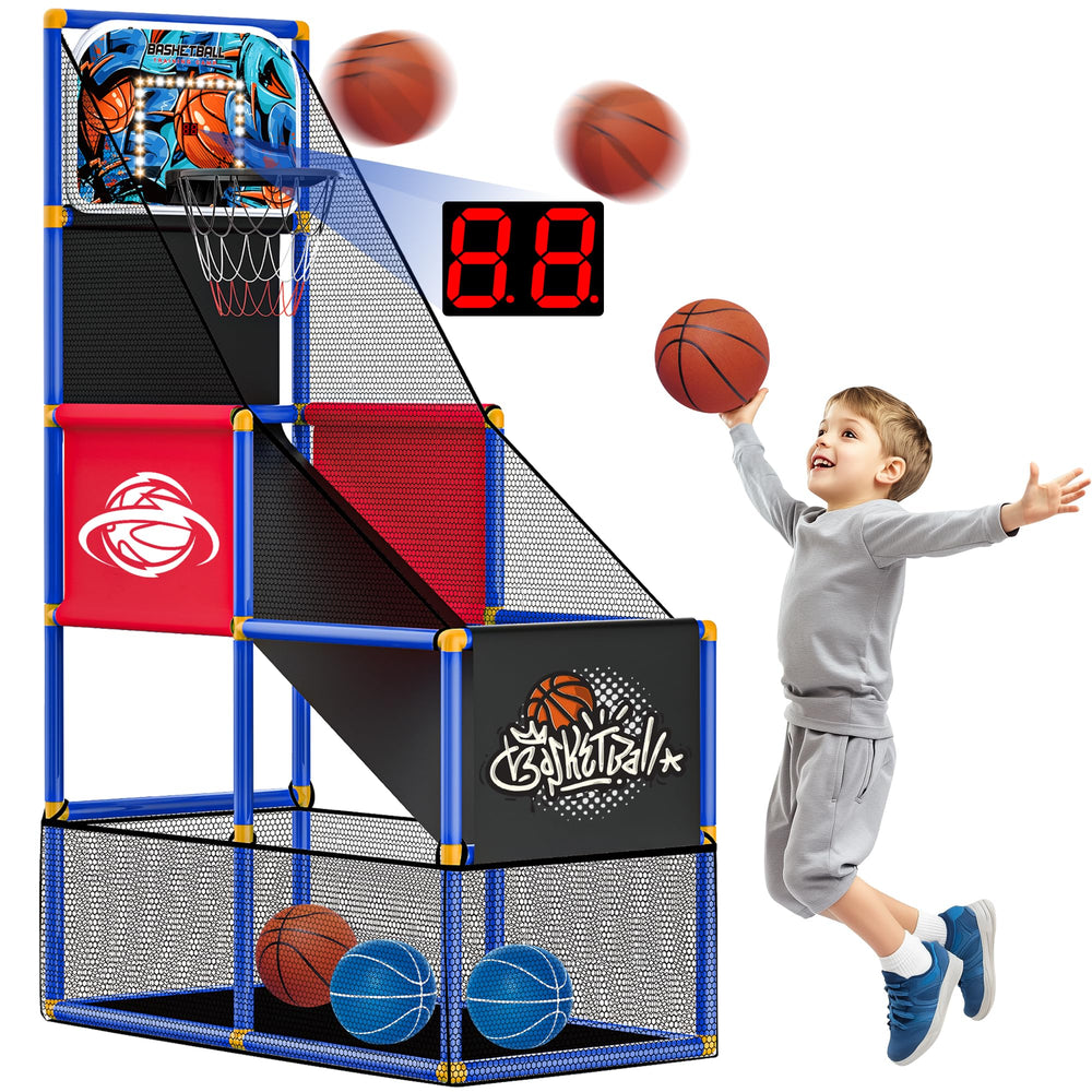 FlyBakiz arcade hoop timer enables exciting 60-second rounds for focused practice.