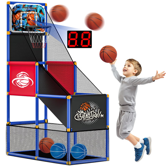 FlyBakiz arcade hoop timer enables exciting 60-second rounds for focused practice.