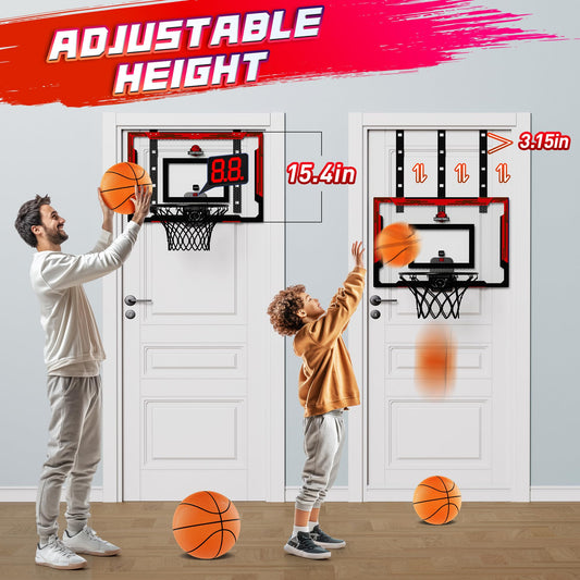 flybakiz basketball hoop with scoreboard for quick scorekeeping during games.