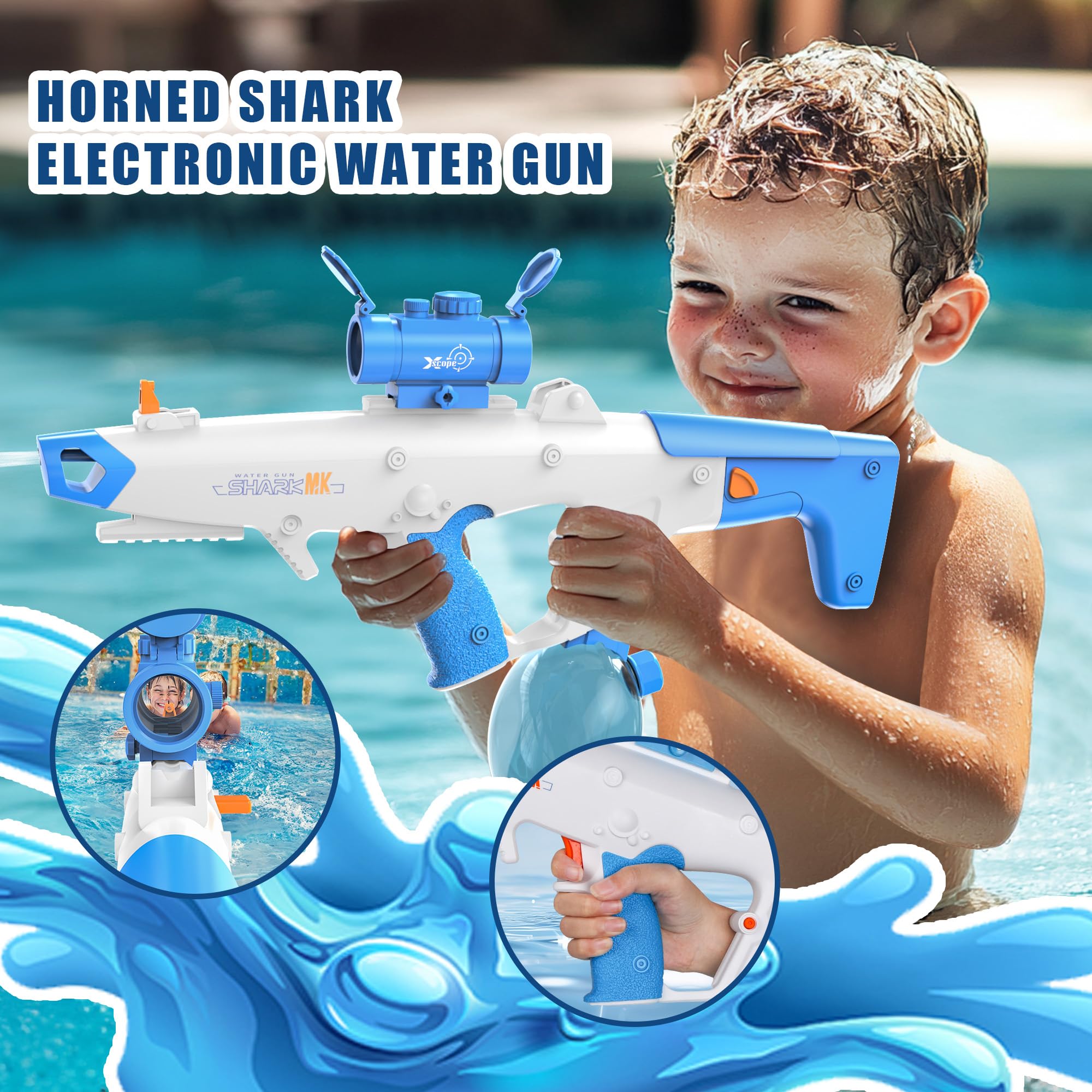 FlyBakiz water gun 810cc tank enables longer play sessions