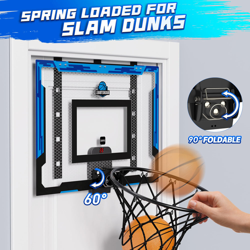 FlyBakiz indoor hoop with scoreboard for easy score tracking.