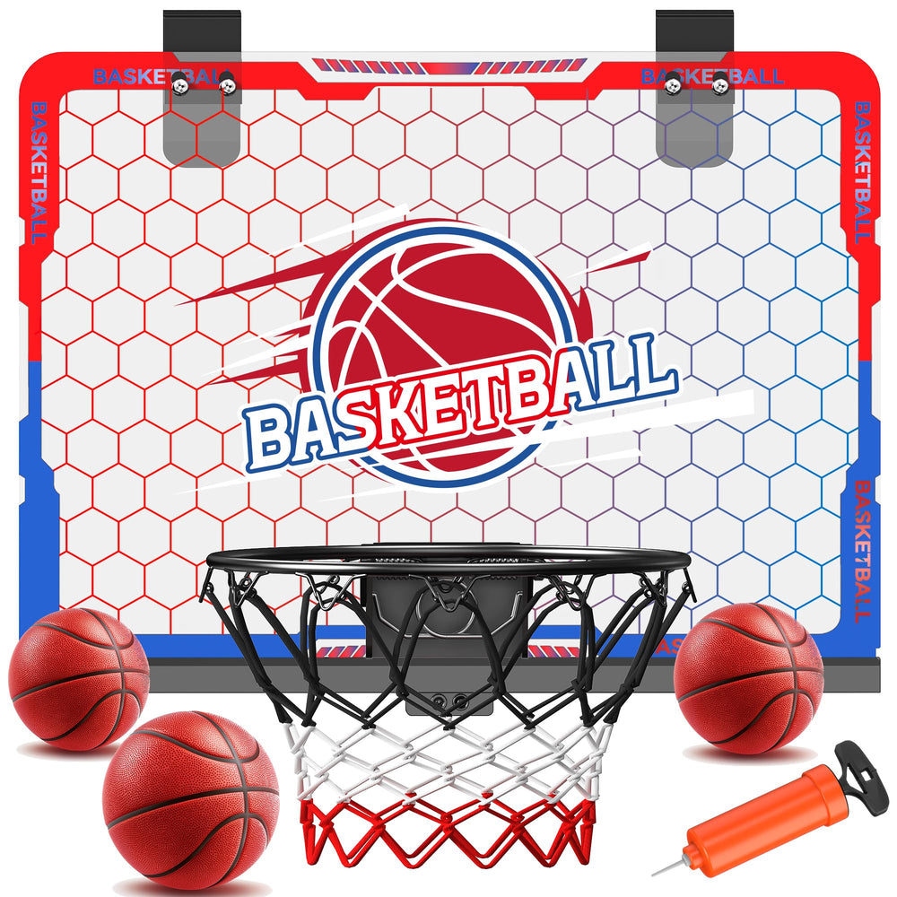 FlyBakiz mini indoor hoop with spring-loaded rim for authentic slam dunks at home.