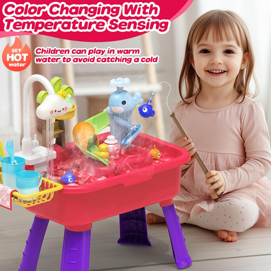 Flybakiz running-water dishwasher toy provides immersive pretend kitchen flow