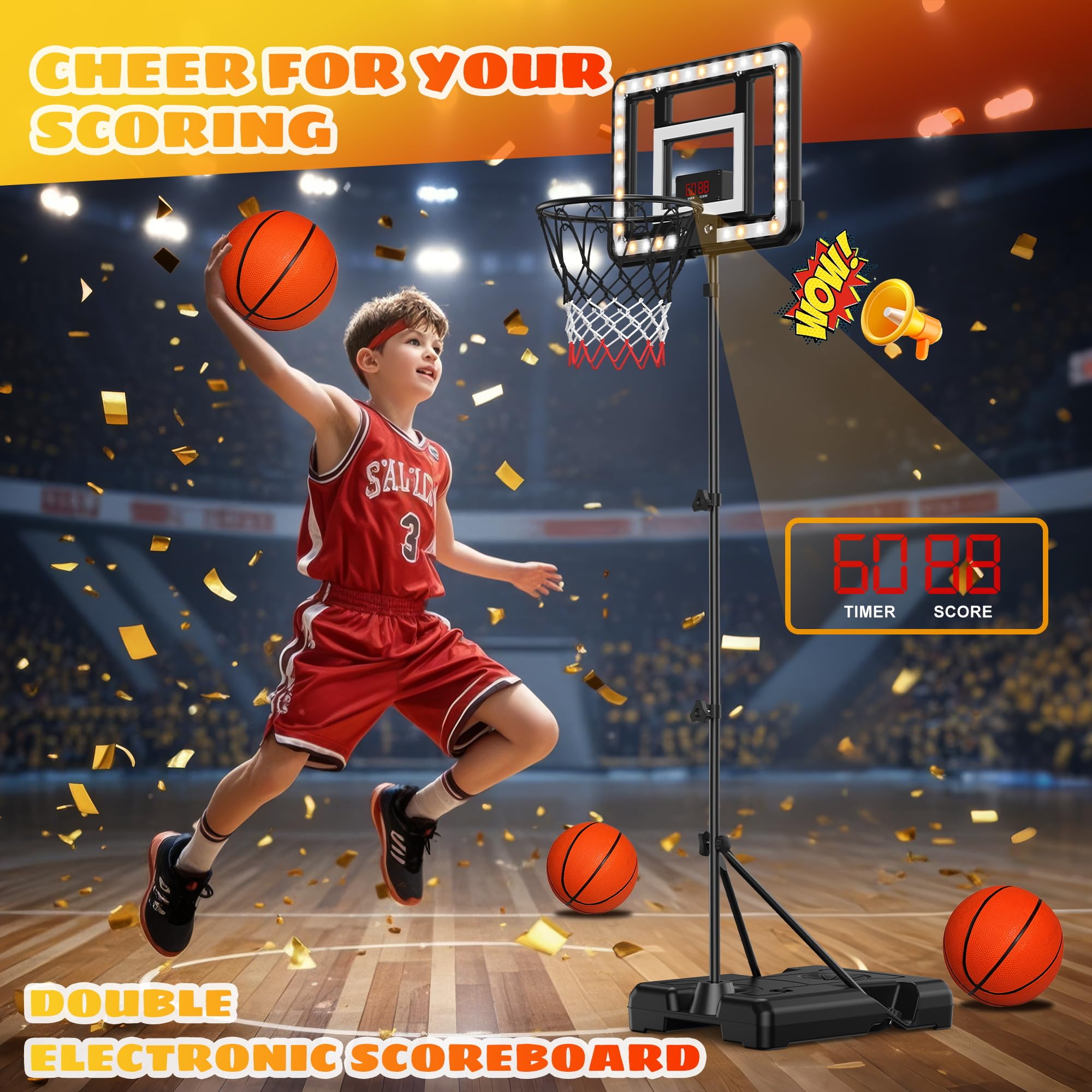 FlyBakiz voice cheer system celebrates each basket and motivates training.