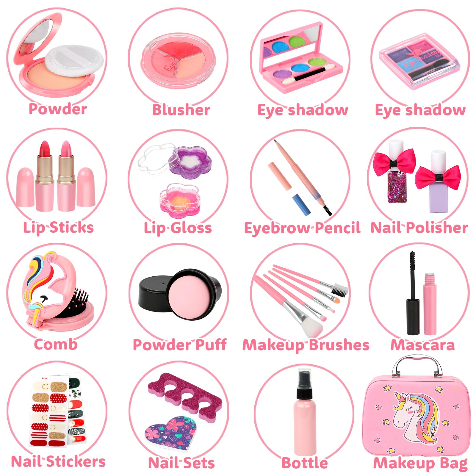 Flybay lip sticks in red and pink for kid-friendly dress-up play