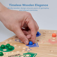 Flybold wooden marble board woodgrain detail highlights premium craftsmanship.