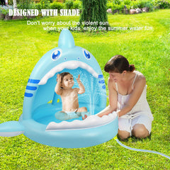 Flyboo pool with 7 inch water level ensures shallow, safe play.