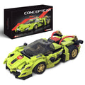 flycites Technic Race Cars building kit front view for engaging STEM play and display