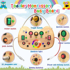 Flycoost busy board with dinosaur stickers sparks imaginative play