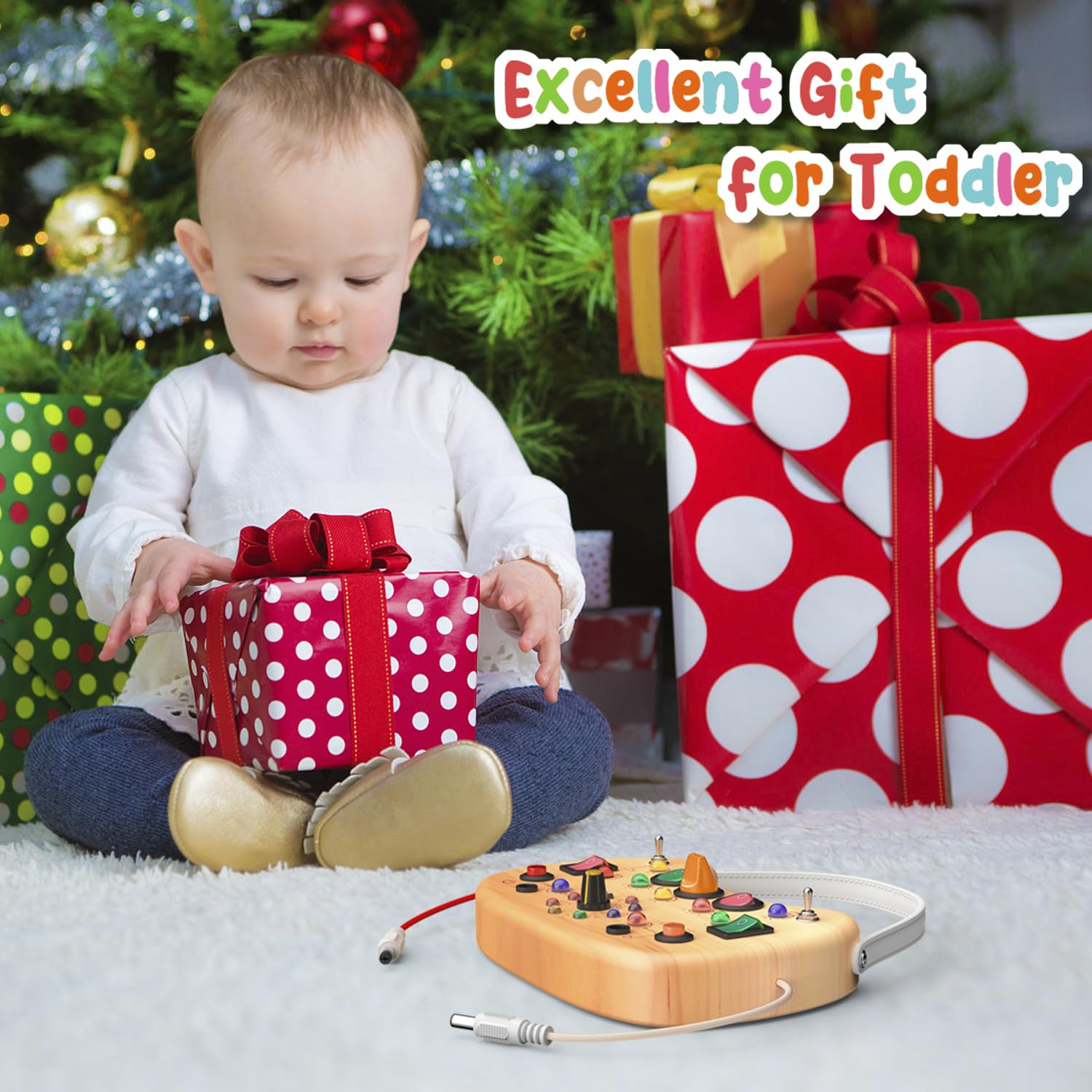 Flycoost interactive busy board boosts curiosity and imaginative play.