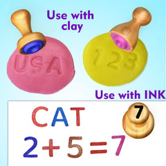 flycoost wooden number stamps set enhances early math play