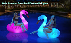 FlyfreeU large swan pool lounge provides comfortable support while floating.