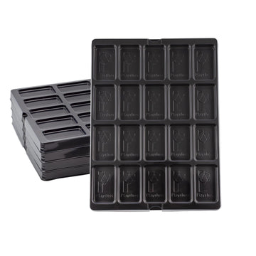 Flying Buffalo game piece trays with 20 compartments for organized storage.