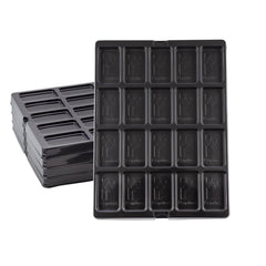 Flying Buffalo game piece trays with 20 compartments for organized storage.