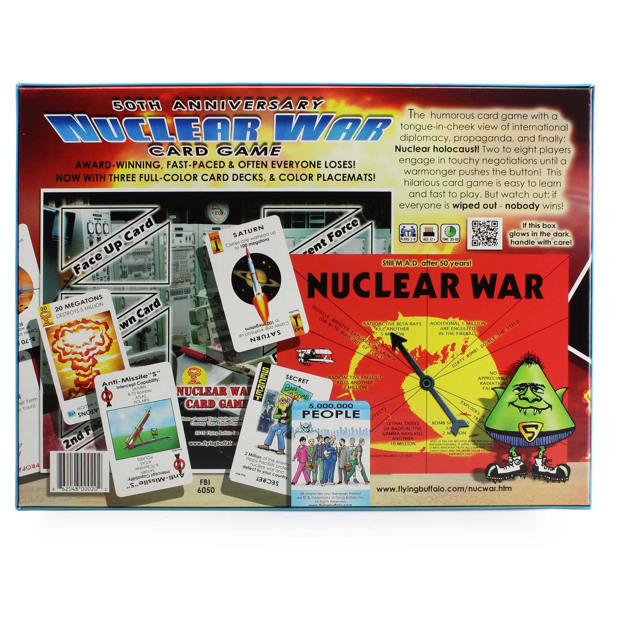 Flying Buffalo Nuclear War Card Game population cards guide dynamic interactions