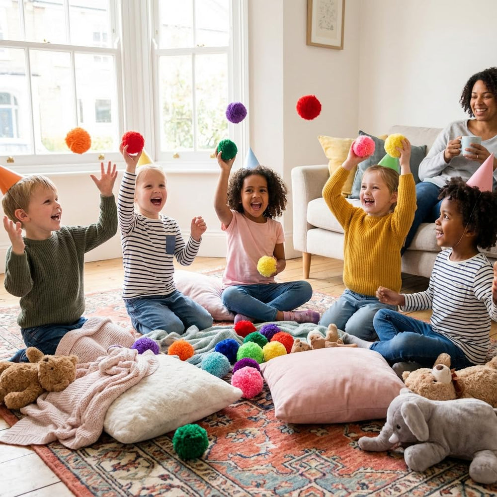 FLYIO indoor playroom dodgeball demonstration for homes