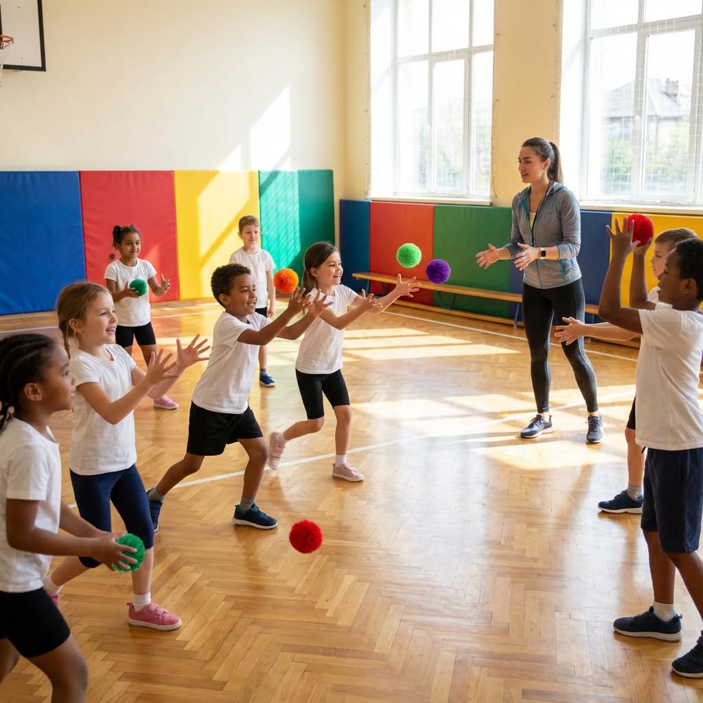 FLYIO rainbow dodgeball pack with six colors for games