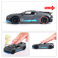 FLYKIRIN Bugatti Divo grey metal body emphasizes sturdy construction for durability