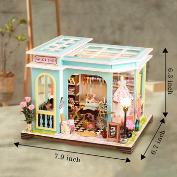 FLYNOVA Miniature house night light feature illuminating the interior.