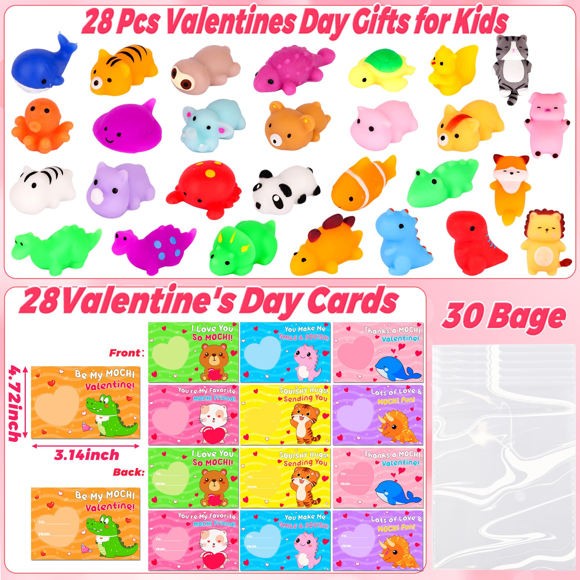 FLYSNK mochi squishy toys with animal designs, ideal as kid-friendly party favors.