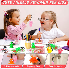 FLYSNK soft silicone animal keychains durable and kid-safe.