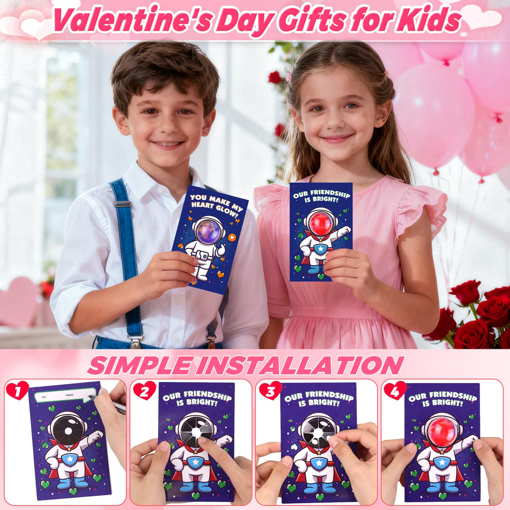 FLYSNK valentines gift set display shows a complete classroom kit