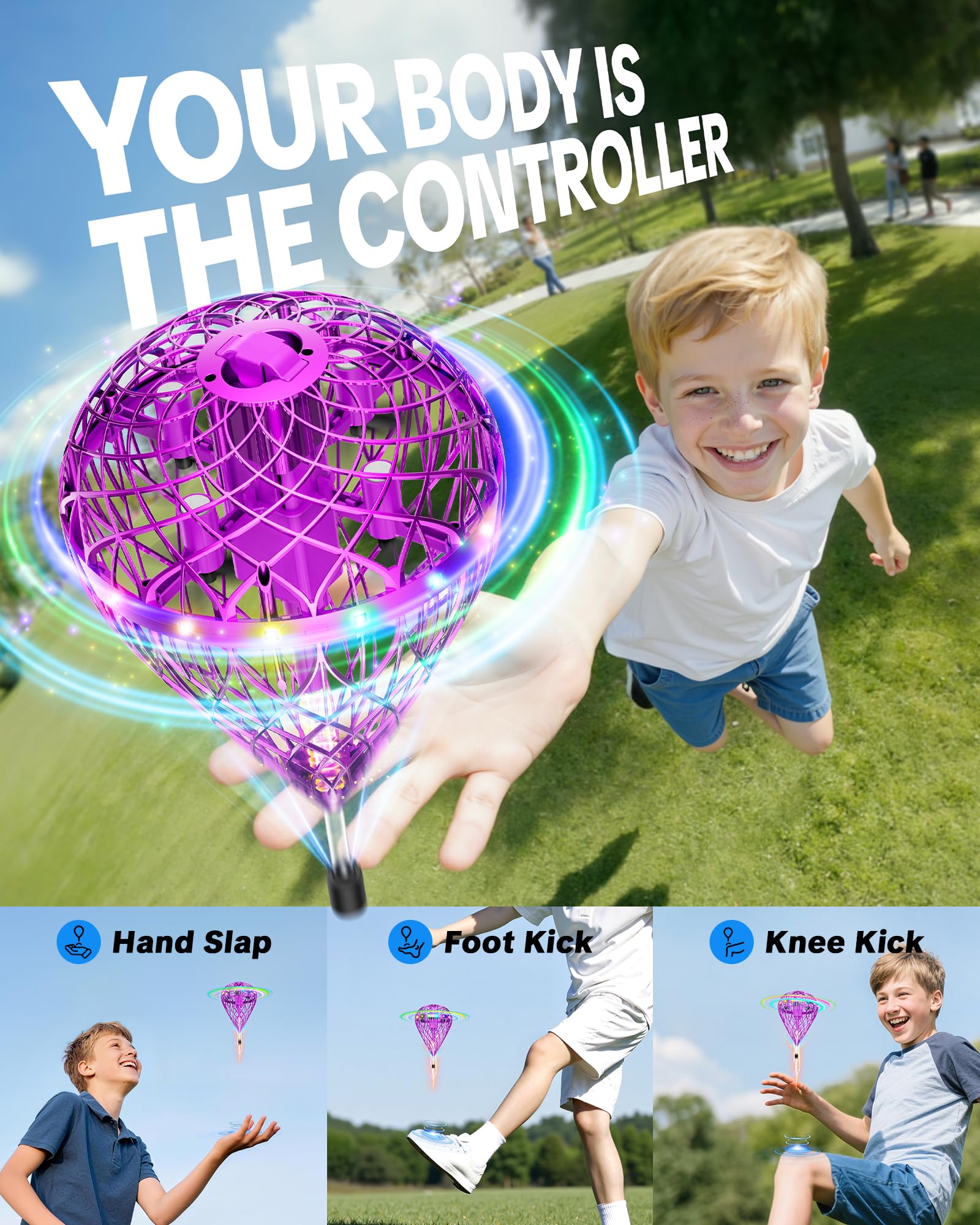 Flystars motion-control flying spinner shows precise touch-responsive flight.